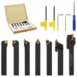 Jeu d'outils de tournage indexables 12 pcs 8x8 mm 70 mm alsavelo
