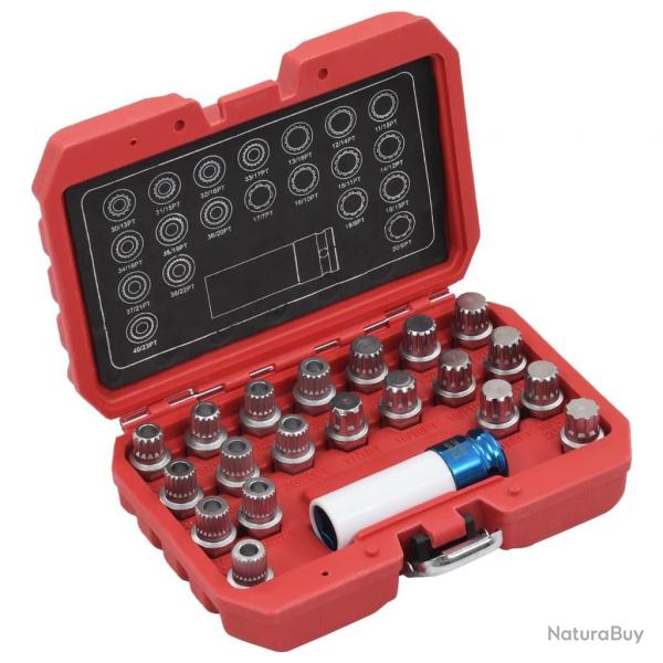 Jeu de douilles de verrouillage de jante 21 pcs pour BMW alsavelo
