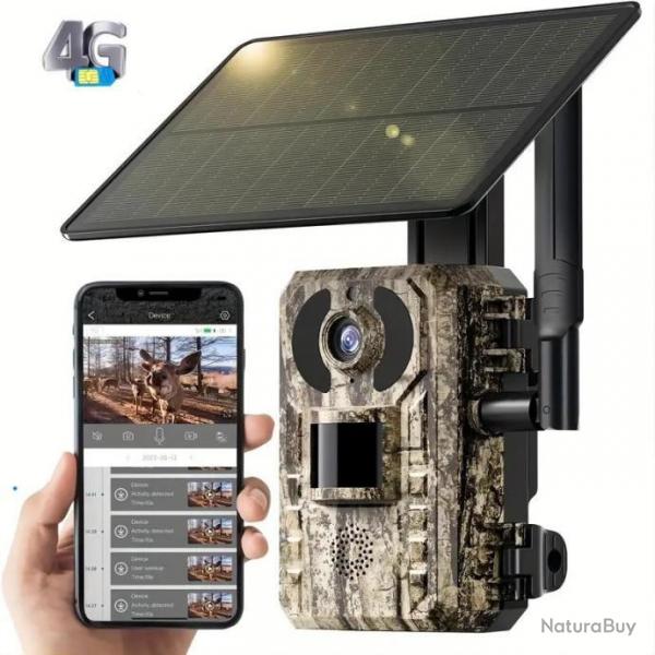 camara de chasse de surveillance cellulaire solaire infra rouge 4G.