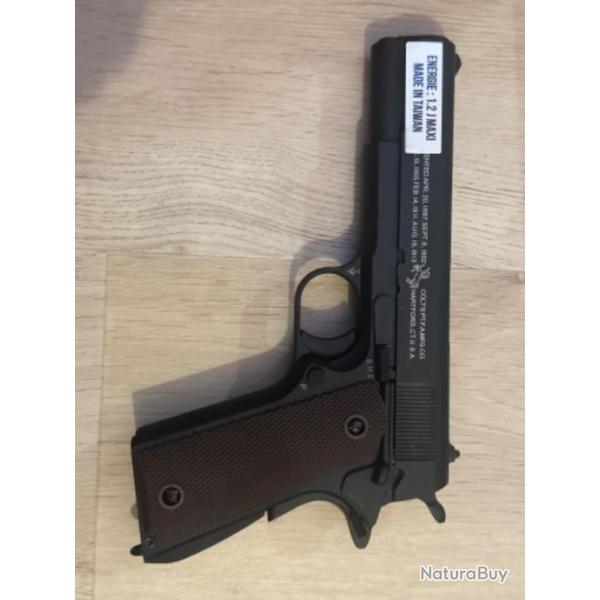 Pistolet COLT 1911 A1 FULL METAL BLOWBACK BLACK CO2