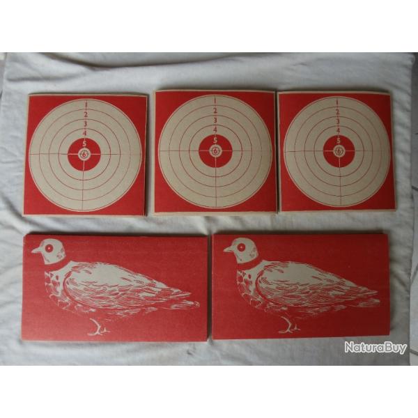 Pour le tir, lot de 400 cibles  cartonnes 14 cm x14 cm +200 cibles  cartonnes ( pigeon ) 4x20cm.