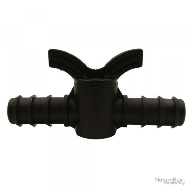 Raccord tuyau d'arrosage avec robinet poigne papillon 16 mm (2 pices)