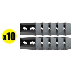 Pack 10 Cibles mobiles silhouettes Sangliers pour air comprimé calibre 4.5 mm. BO MANUFACTURE