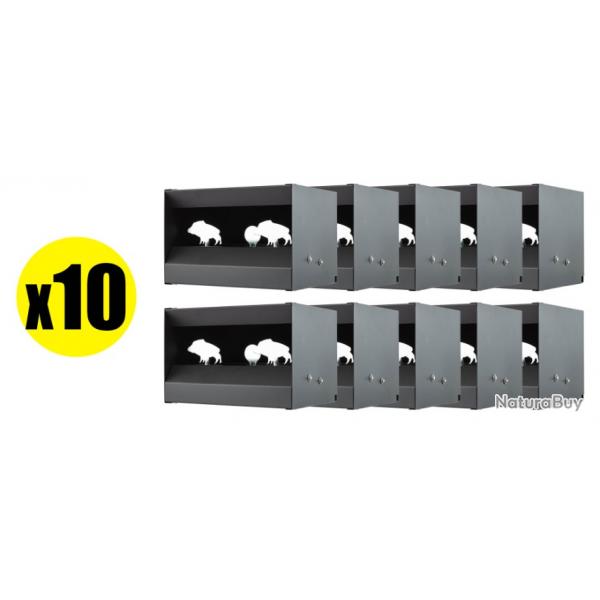 Pack 10 Cibles mobiles silhouettes Sangliers pour air comprim calibre 4.5 mm. BO MANUFACTURE