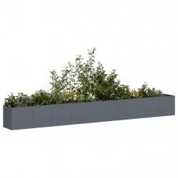 Jardinière anthracite 360x40x40 cm acier laminé à froid alsavelo