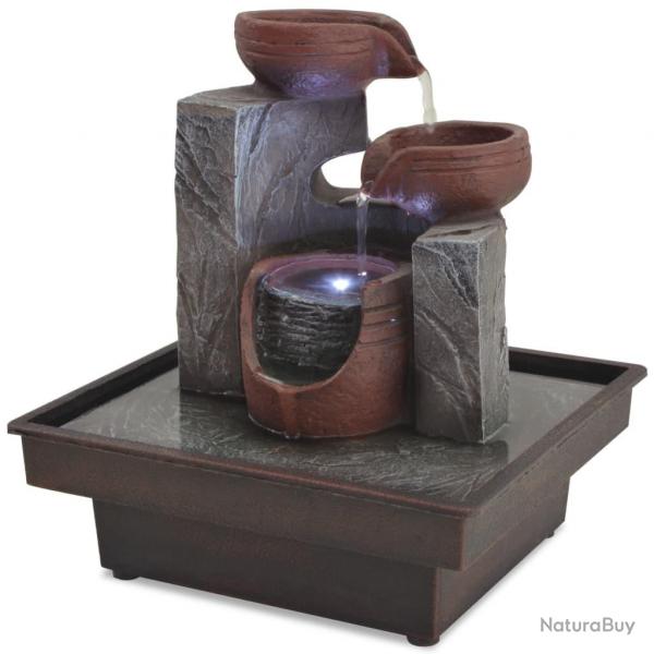Fontaine d'intrieur avec lampe LED Polyrsine alsavelo