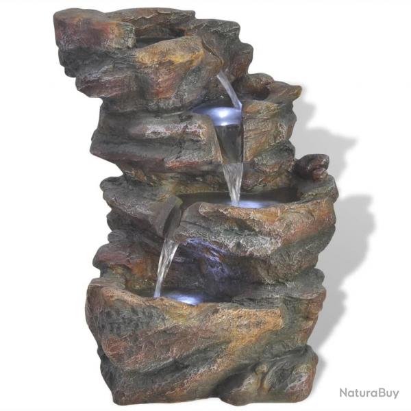 Fontaine d'intrieur avec lumire LED Polyrsine alsavelo