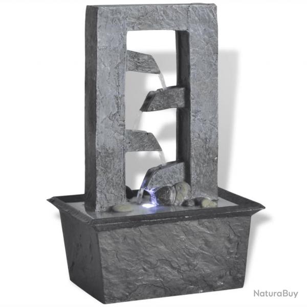 Fontaine d'intrieur avec lumire LED Poly-rsine alsavelo