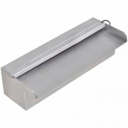 Fontaine rectangulaire de piscine avec LED Inox 30 cm alsavelo