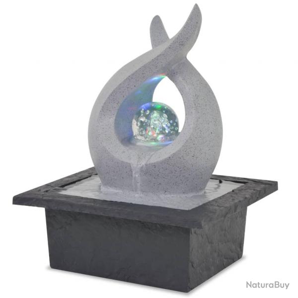Fontaine d'intrieur avec lampe LED Polyrsine alsavelo