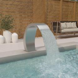 Fontaine de piscine avec LED 22x60x70 cm Acier inoxydable 304 alsavelo