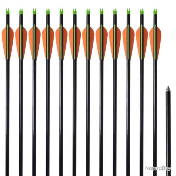 Flche d'arc  poulies standard 12pcs 30" 0,8 cm fibre de verre alsavelo