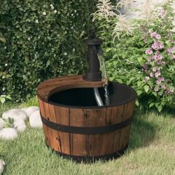 Fontaine à eau avec pompe 28x28x34,5 cm Bois de sapin massif alsavelo