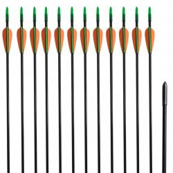 Flèche d'arc recourbé 12 pcs 30" 0,6 cm fibre de verre alsavelo