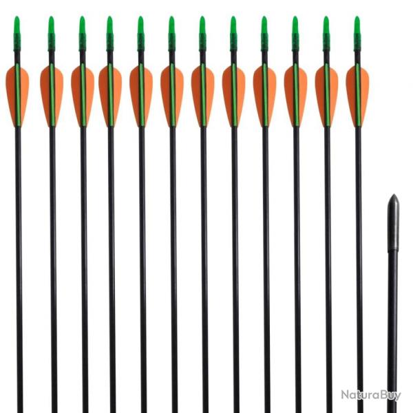Flche d'arc recourb 12 pcs 30" 0,6 cm fibre de verre alsavelo