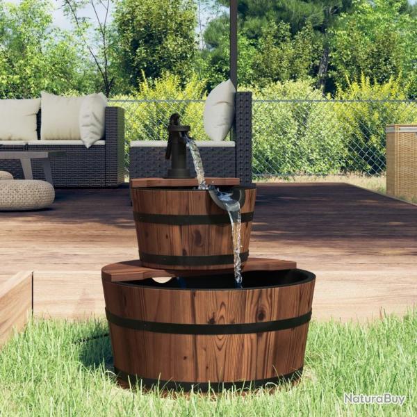 Fontaine  eau avec pompe 44,5x44,5x58 cm Bois de sapin massif alsavelo