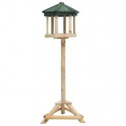 Mangeoire à oiseaux sur pied Bois de sapin 33x110 cm alsavelo
