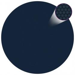 Film solaire de piscine flottant PE 210 cm Noir et bleu alsavelo