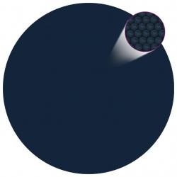 Film solaire de piscine flottant PE 250 cm Noir et bleu alsavelo
