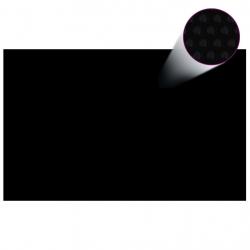 Film solaire de piscine PE rectangulaire flottant 8x5 m Noir alsavelo