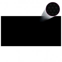 Film solaire de piscine PE rectangulaire flottant 10x5 m Noir alsavelo