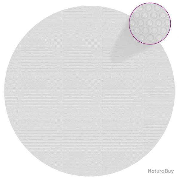 Film solaire de piscine flottant PE 381 cm Gris alsavelo