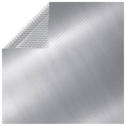 Film solaire de piscine PE rectangulaire flottant 6x4 m Argenté alsavelo