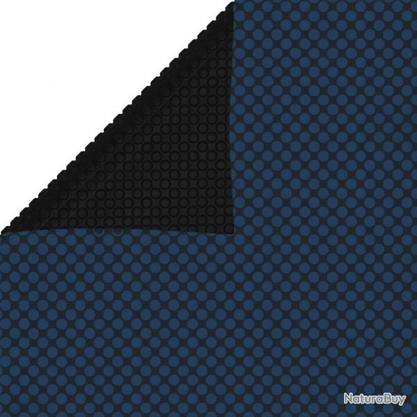 Film solaire de piscine flottant PE 549x274 cm Noir et bleu alsavelo
