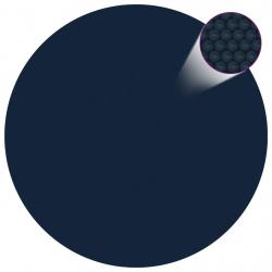 Film solaire de piscine flottant PE 488 cm Noir et bleu alsavelo