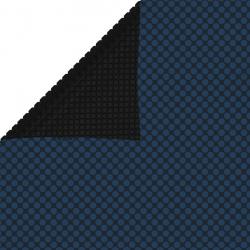 Film solaire de piscine flottant PE 488x244 cm Noir et bleu alsavelo