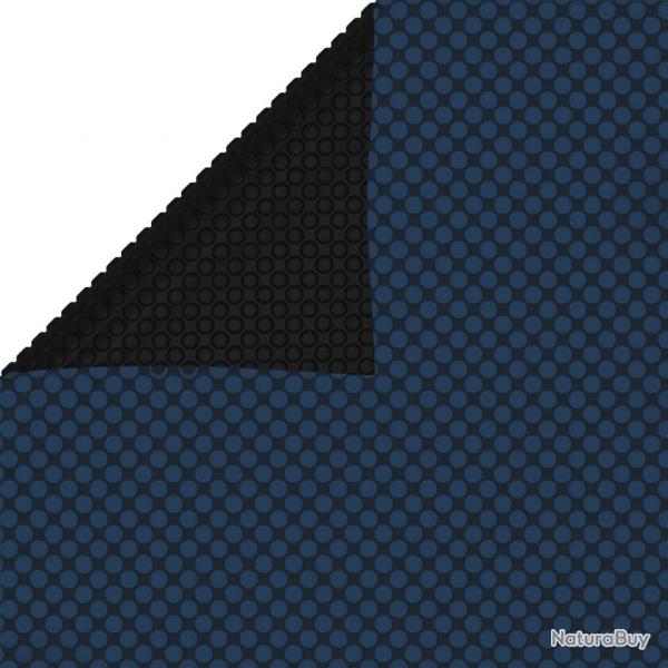 Film solaire de piscine flottant PE 488x244 cm Noir et bleu alsavelo