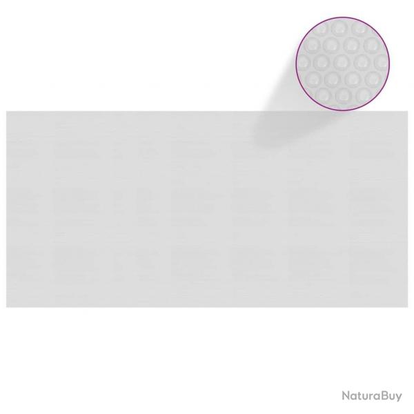 Film solaire de piscine flottant PE 450x220 cm Gris alsavelo