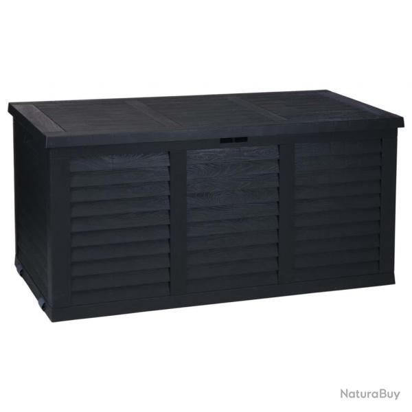 ProGarden Bote de rangement de jardin avec roue 300 L Gris fonc alsavelo