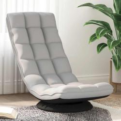 Fauteuil de sol pivotant gris nuage 70x51x79 cm tissu