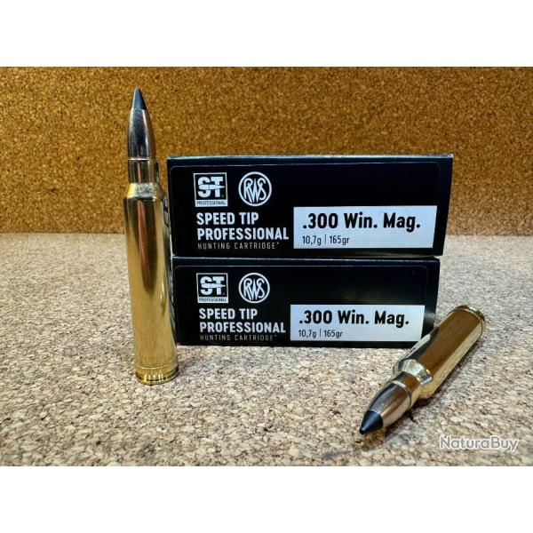 4 BOITES DE MUNITIONS RWS 300 WIN  SPEED TIP PRO   10.7 gr