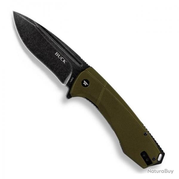 Couteau Ruckus (blackwashed), Couleur vert [Buck]