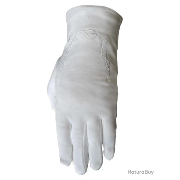 Gant blanc maonnique  Lac d'amour  Blanc - Taille M