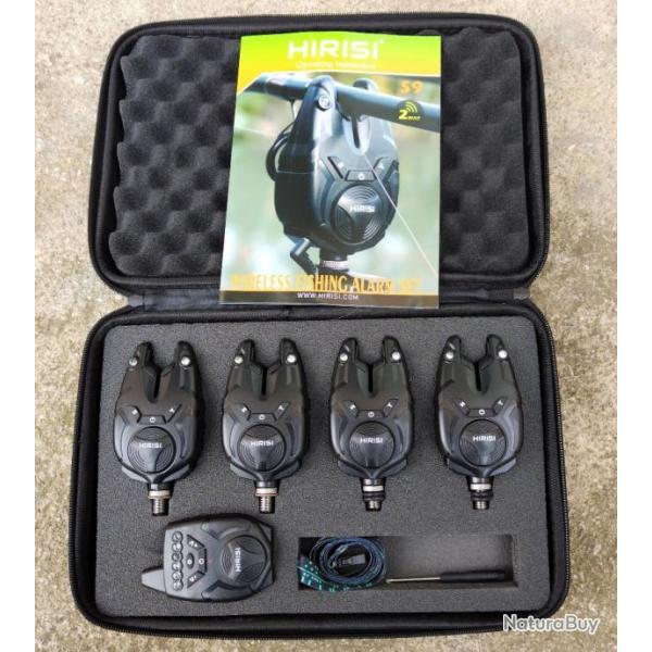 Coffret dtecteurs carpe +centrale sans fil (no delkim, fox nash carpsounder, wolf)