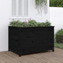 Lit surélevé de jardin noir 119,5x82,5x78 cm bois de pin massif alsavelo