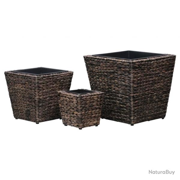 Lits surlevs 3 pcs Jacinthe d'eau Marron alsavelo