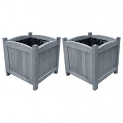 Lits surélevés de jardin 2 pcs 30x30x30 cm Bois de sapin massif alsavelo