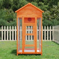 Maison à oiseaux marron 91,5x53x170 cm bois massif de pin alsavelo