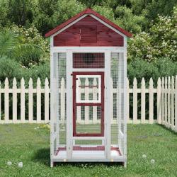 Maison à oiseaux moka 91,5x53x170 cm bois massif de pin alsavelo