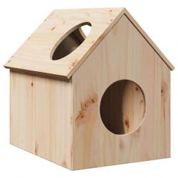 Maison pour chat 41x50x50 cm bois de pin massif alsavelo