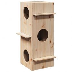 Maison pour chat 43x43x90 cm bois de pin massif alsavelo