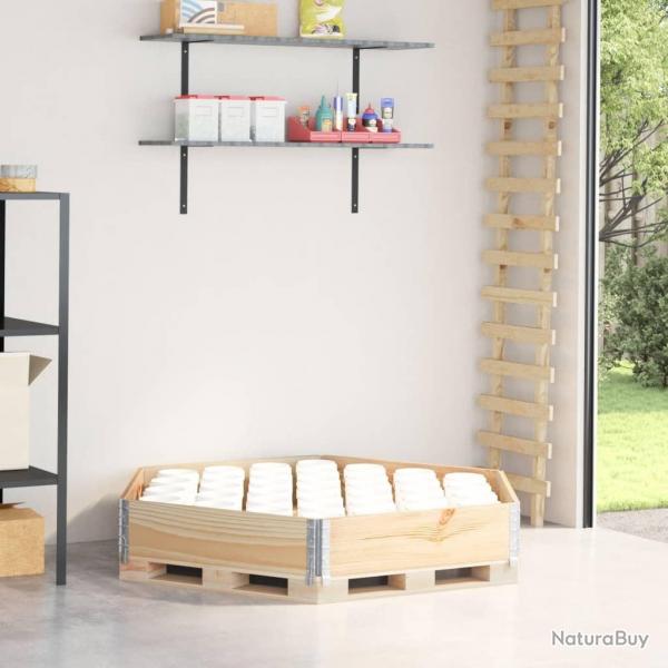 Lit surlev hexagonale 160x160 cm bois de pin massif alsavelo