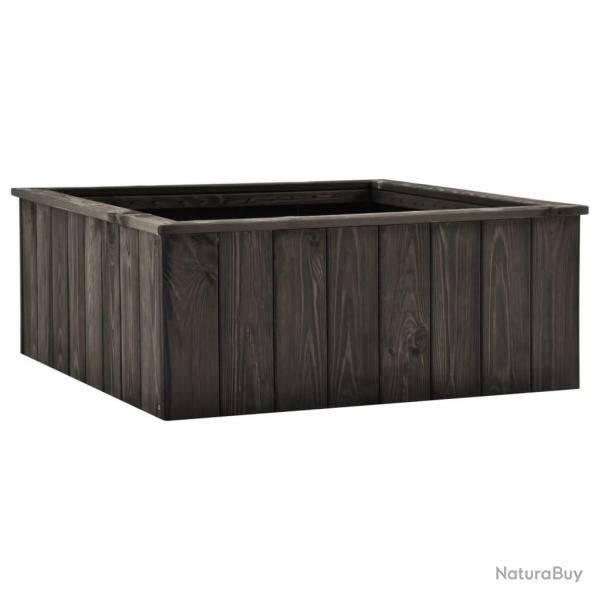 Lit surlev Gris fonc 74x77x30 cm Bois de pin massif alsavelo