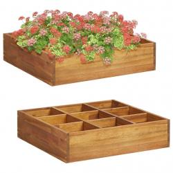 Lit surélevéde jardin à herbes Bois d'acacia massif 60x60x15 cm alsavelo