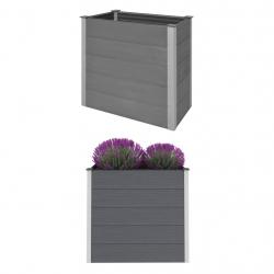 Lit surélevé de jardin WPC 100x50x91 cm Gris alsavelo