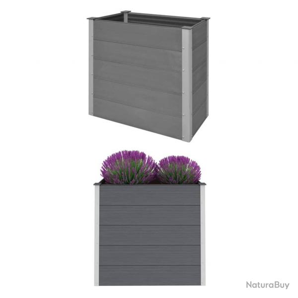 Lit surlev de jardin WPC 100x50x91 cm Gris alsavelo